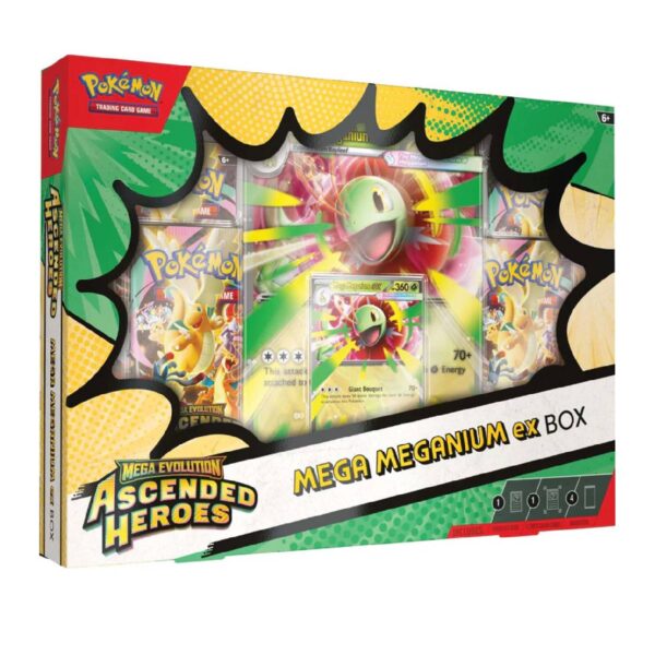 Pokemon TCG Ascenso Heroico Mega Meganium EX Box Español