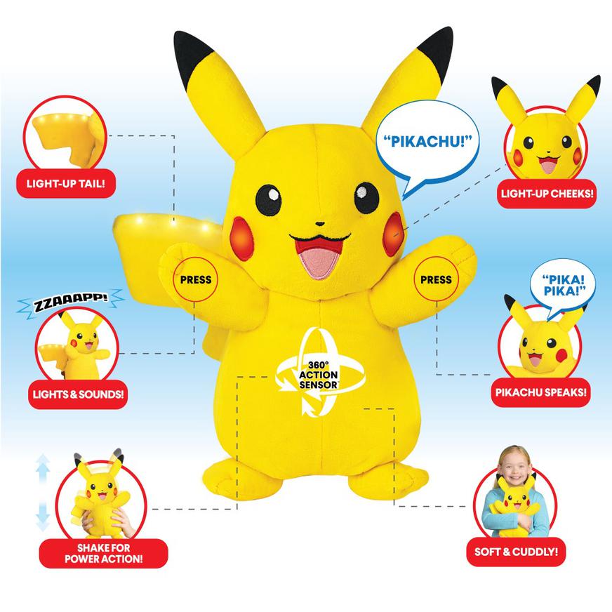 Peluche Pokemon Pikachu Con Luces Y Sonidos